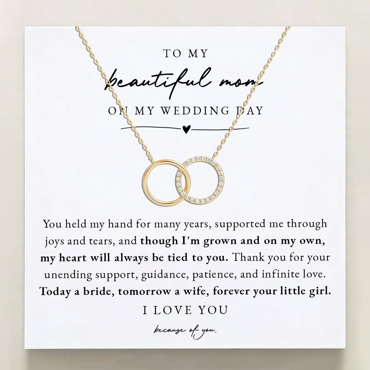 To My Mom On My Wedding Day - Forever Your Little Girl