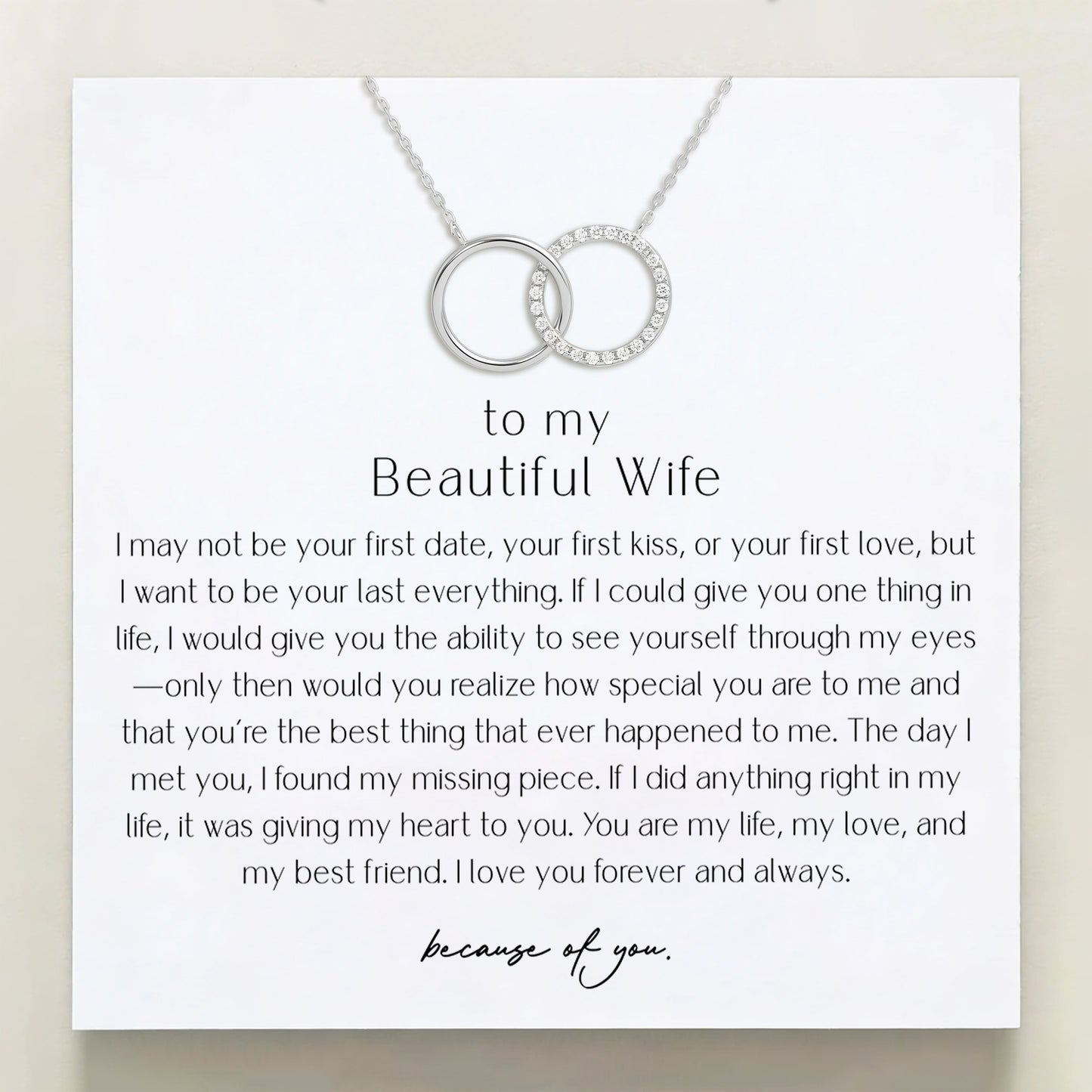 To My Beautiful Wife — Your First