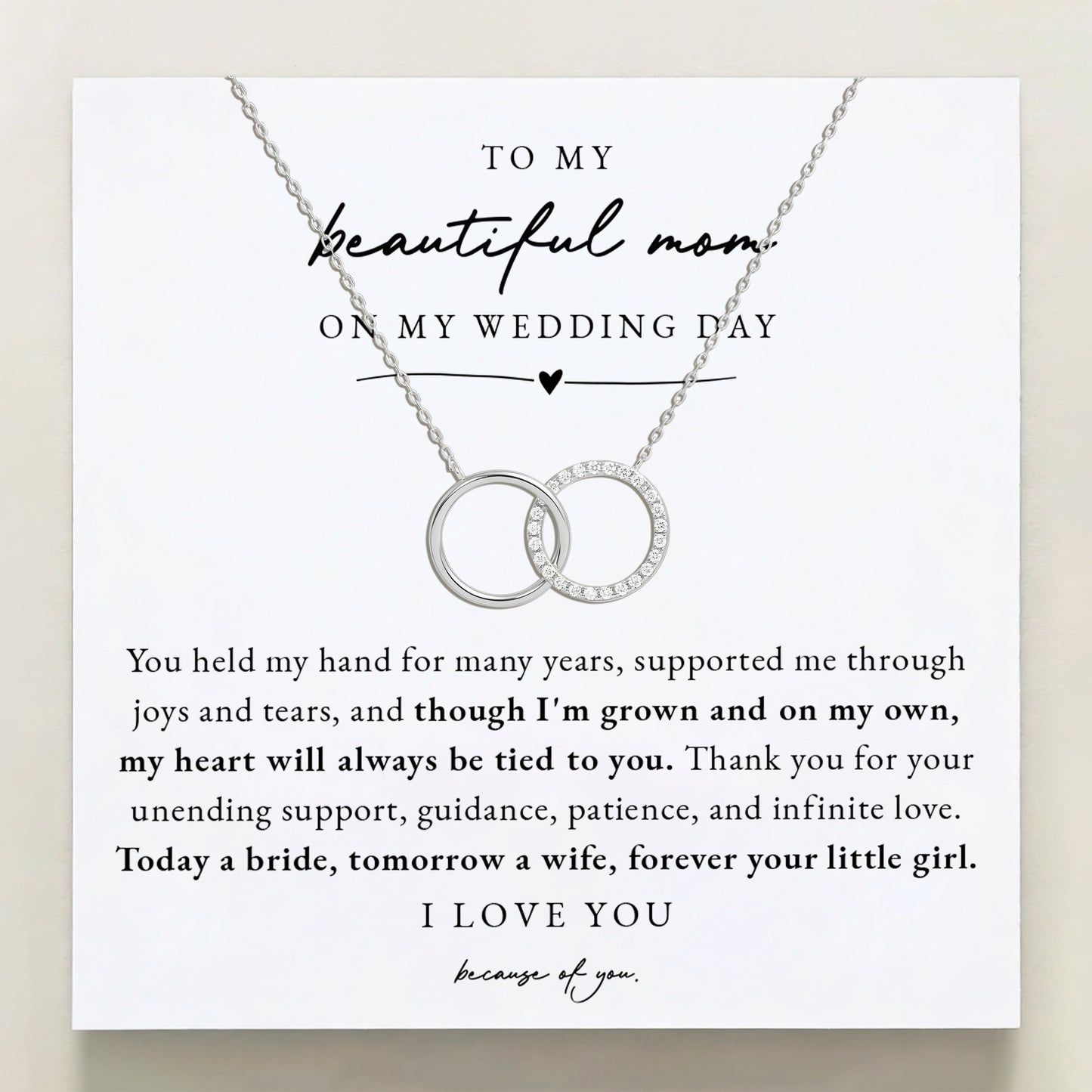 To My Mom On My Wedding Day - Forever Your Little Girl