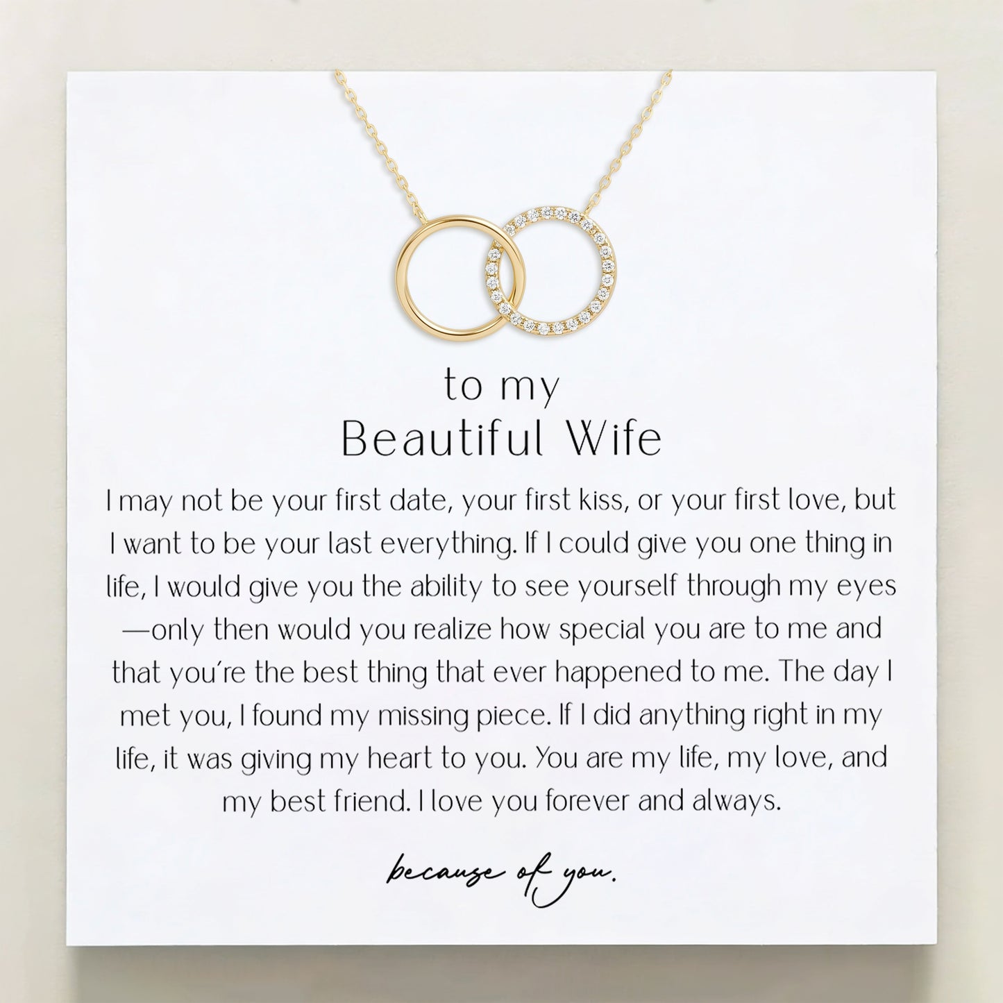 To My Beautiful Wife — Your First