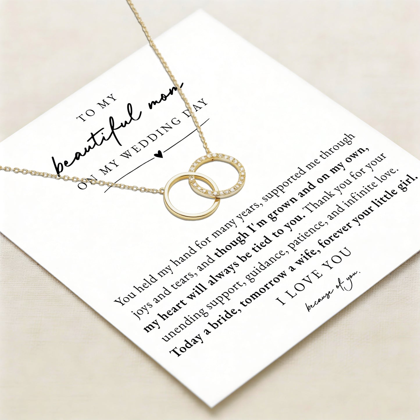 To My Mom On My Wedding Day - Forever Your Little Girl